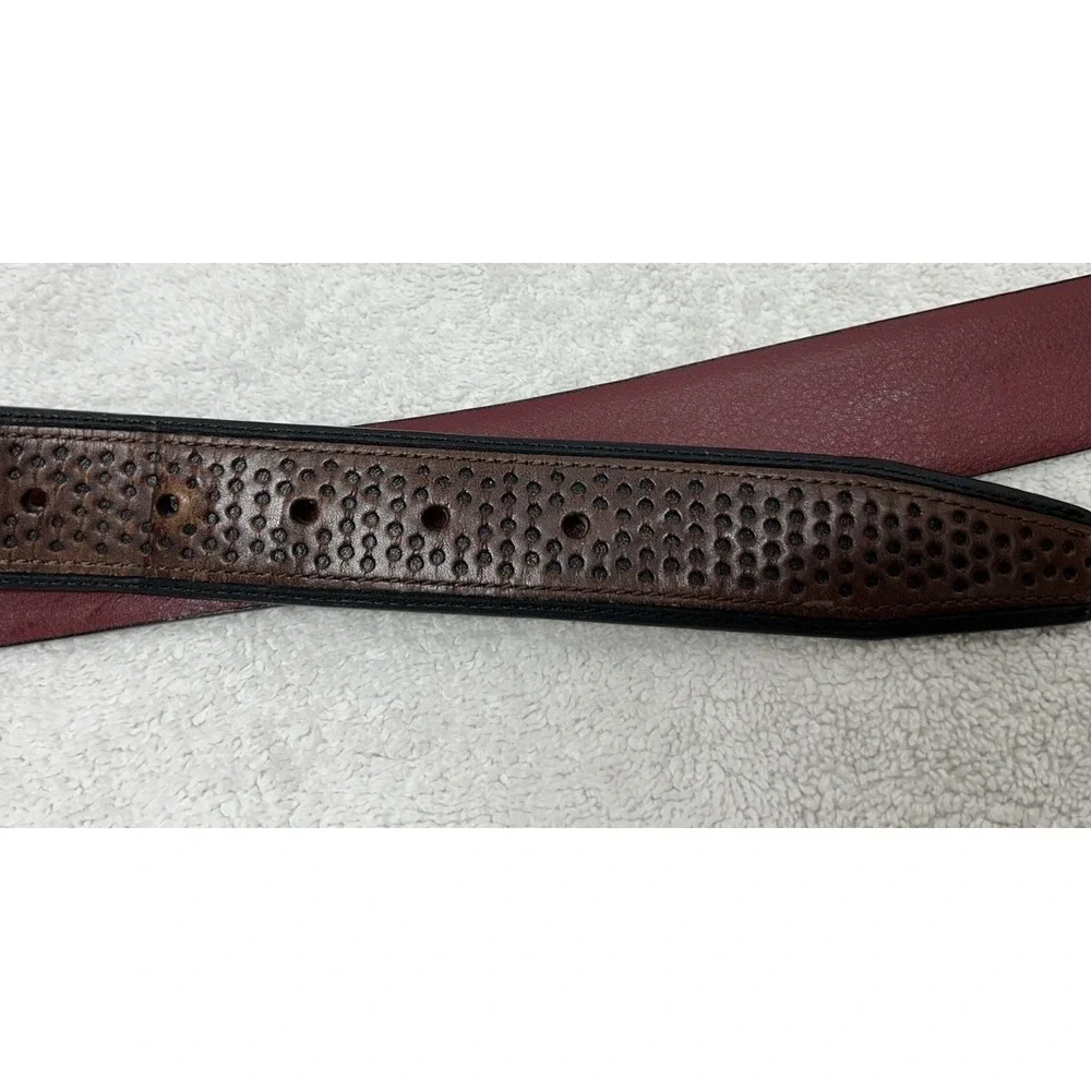 Nike Mens Size 40 Brown Leather Tiger Woods Adjustable Belt